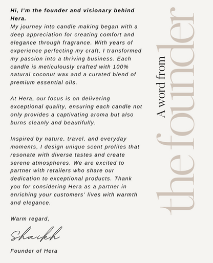 HERA LUXURY OUD SCENTED CANDLES 100G