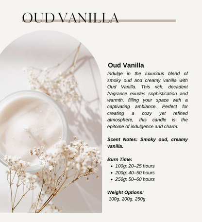 HERA LUXURY OUD SCENTED CANDLES 100G