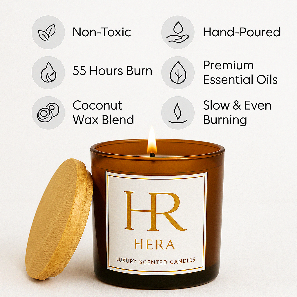 HERA LUXURY OUD SCENTED CANDLES 100G