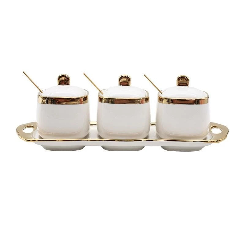 RM69 Murah XXL Heavy Gold Set | Xxl Heavy Gold Set  Nordic Luxury Spice Jar Kitchenware RM99 – SatuLand KL (White Gold)
