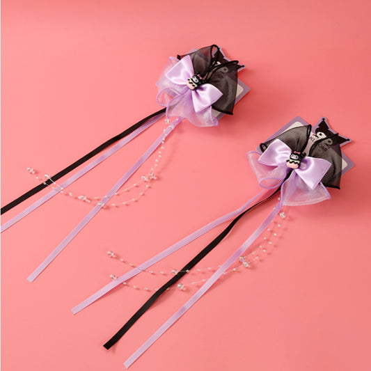 RM3 Murah Kuromi sanrio ribbon bow hair clip  | Kuromi Sanrio RM3 – SatuLand KL
