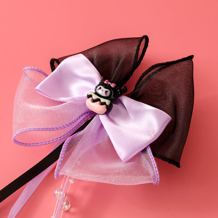RM3 Murah Kuromi sanrio ribbon bow hair clip  | Kuromi Sanrio RM3 – SatuLand KL